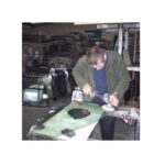 Compressed non-woven sheep wool felt wheels are used for polishing glass.