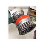 Twisted Cup Brush for removing rust, paint as well as polishing.