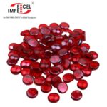 round shaped glass gems with flat bottom which can be used for decorating your glass creations.